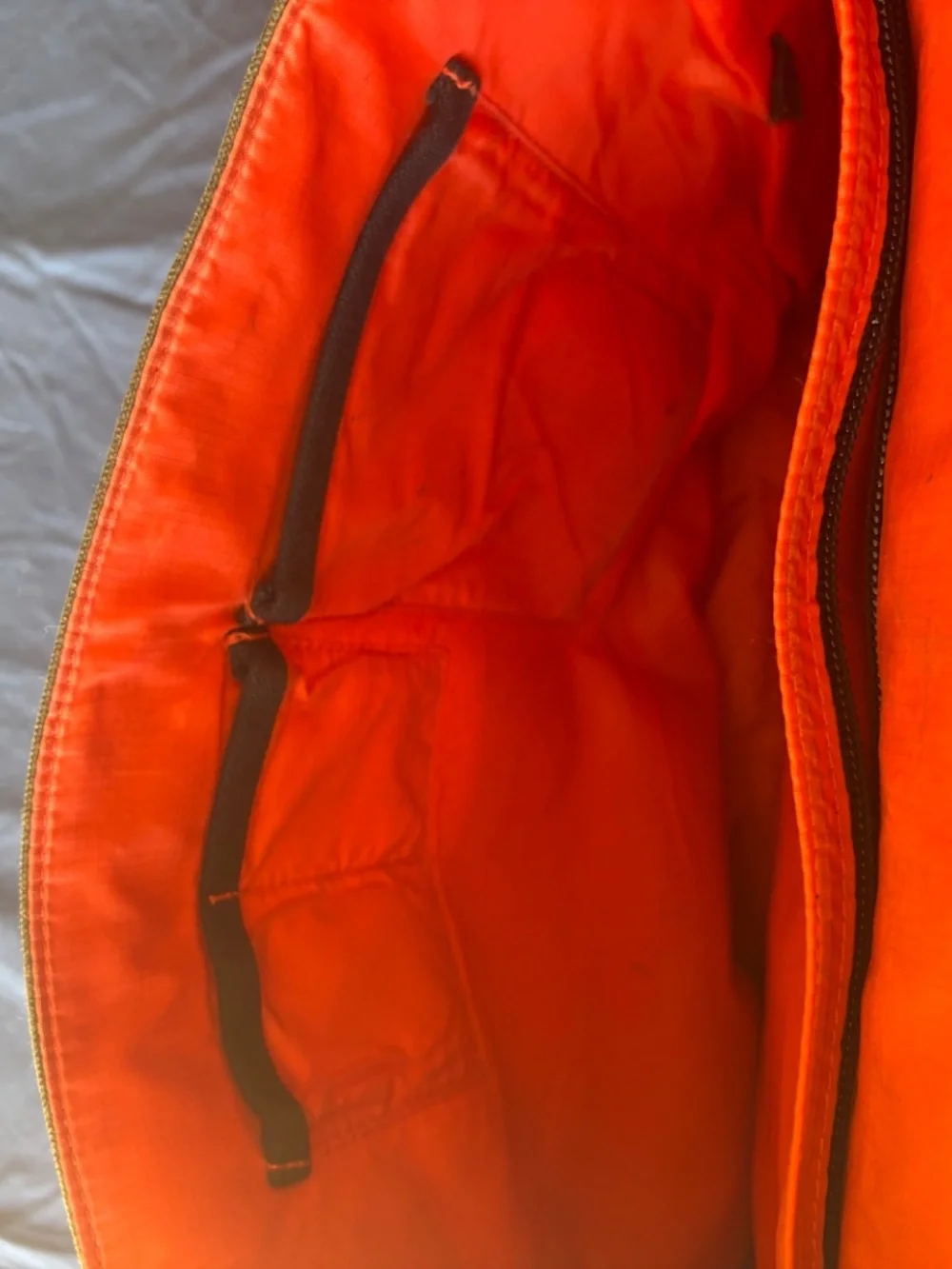 Jack Spade Canvas Messenger Bag Greene Street Olive Laptop Bag Orange Liner Kate